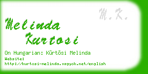 melinda kurtosi business card